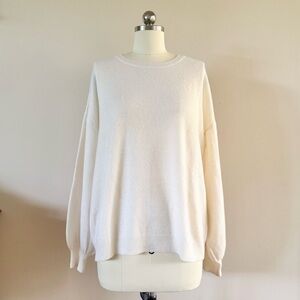 CRUSH / Balloon Sleeve Cashmere Sweater in Ivory